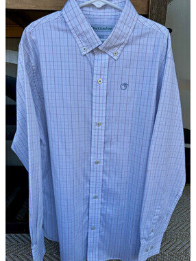 Peach State Pride Boy’s  L (12/14) Check Button-Down Long Sleeve